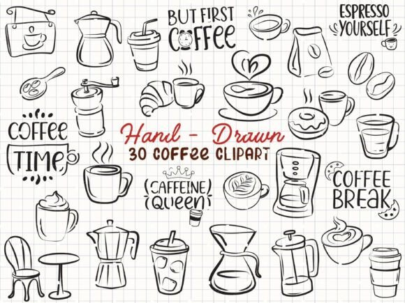 Download Coffee Svg Hand Drawn Cafe Clipart - Cafe Collection