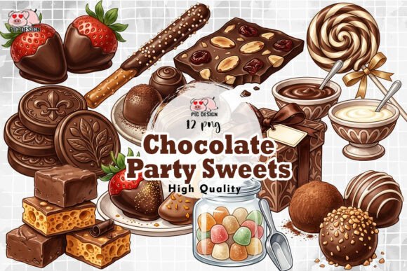 Download Chocolate Party Sweets Clipart PNG - Chocolate Collection