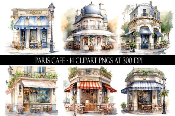 Download Watercolor Paris Cafe Clipart - Cafe Collection