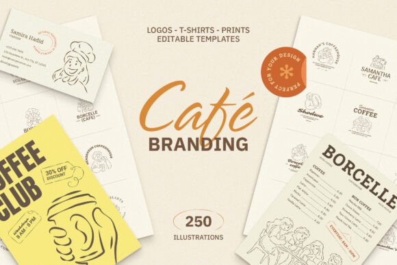Download Whimsical Cafe &amp; Bakery Branding Kit - Cafe Collection