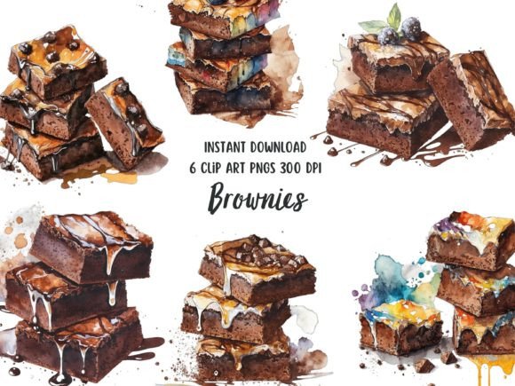 Download Chocolate Brownies Clipart Png Set - Chocolate Collection